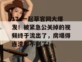 17c一起草官网大爆发！被紧急公关掉的视频终于流出了，房塌得连渣都不剩了！