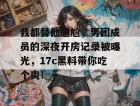 我都替他尴尬，男团成员的深夜开房记录被曝光，17c黑料带你吃个爽！