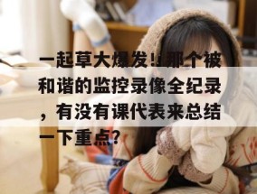 一起草大爆发！那个被和谐的监控录像全纪录，有没有课代表来总结一下重点？